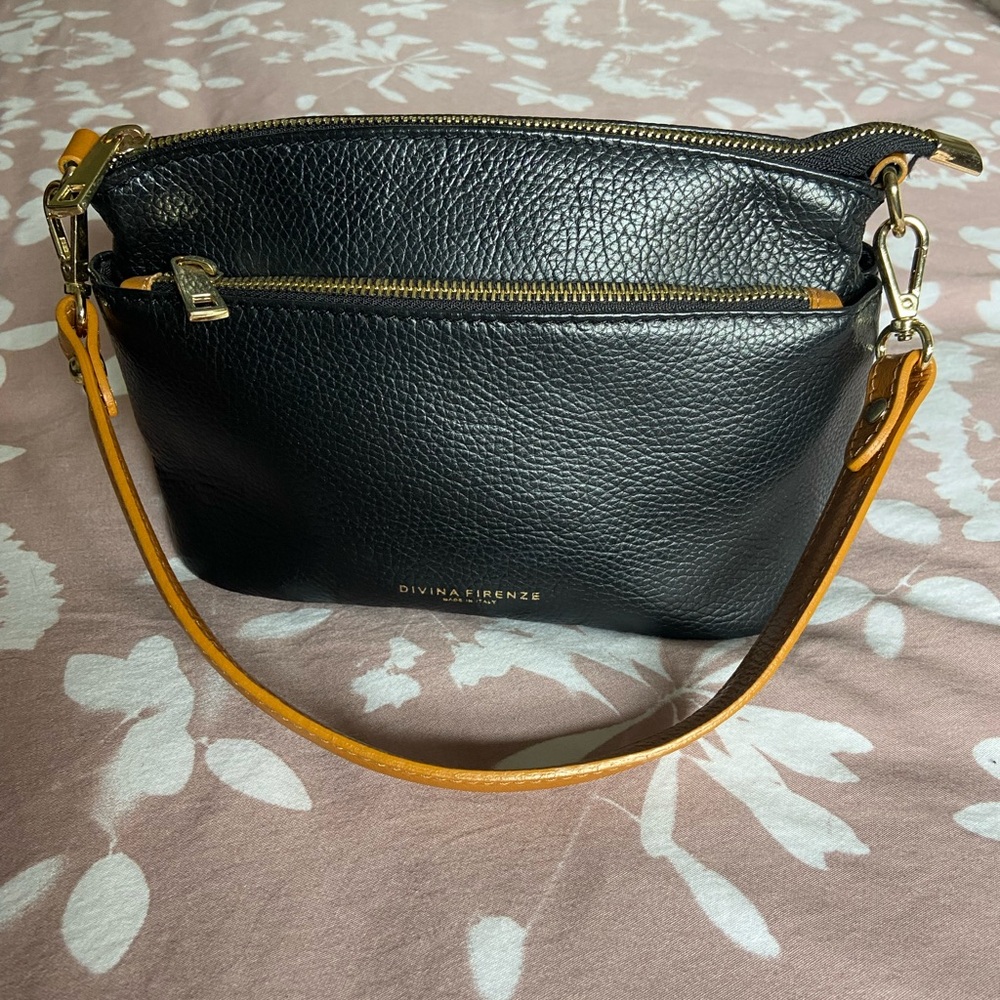Black Leather Shoulder Bag